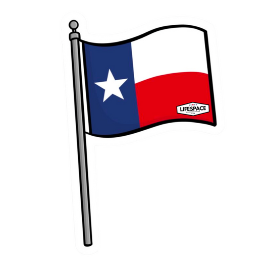 Lifespace Premium Waterproof Vinyl Sticker "Texas Flag" MADE IN AMERICA