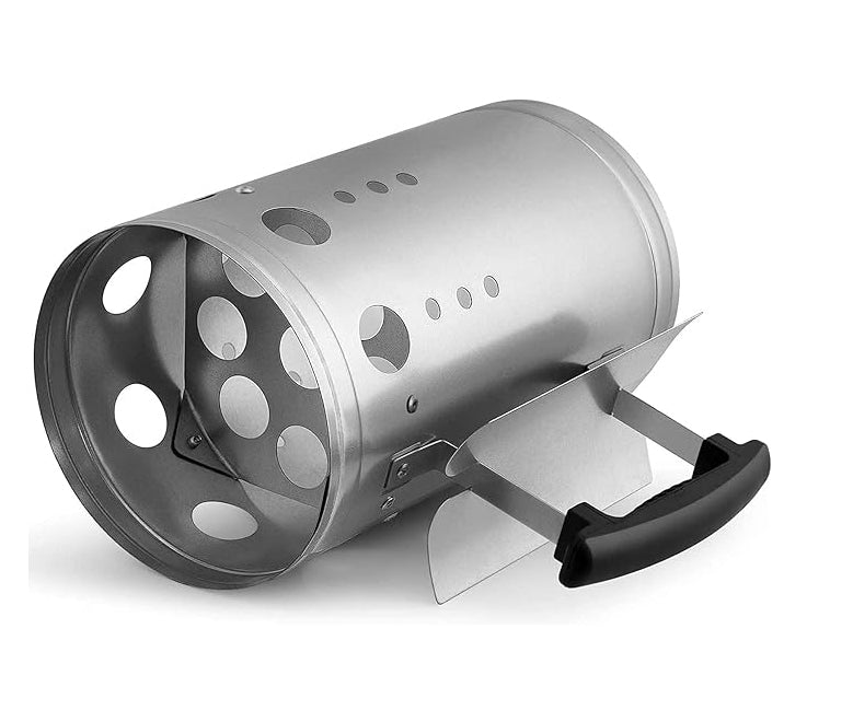 Lifespace Galvanized Charcoal Chimney Starter - Quick and Safe BBQ Grill