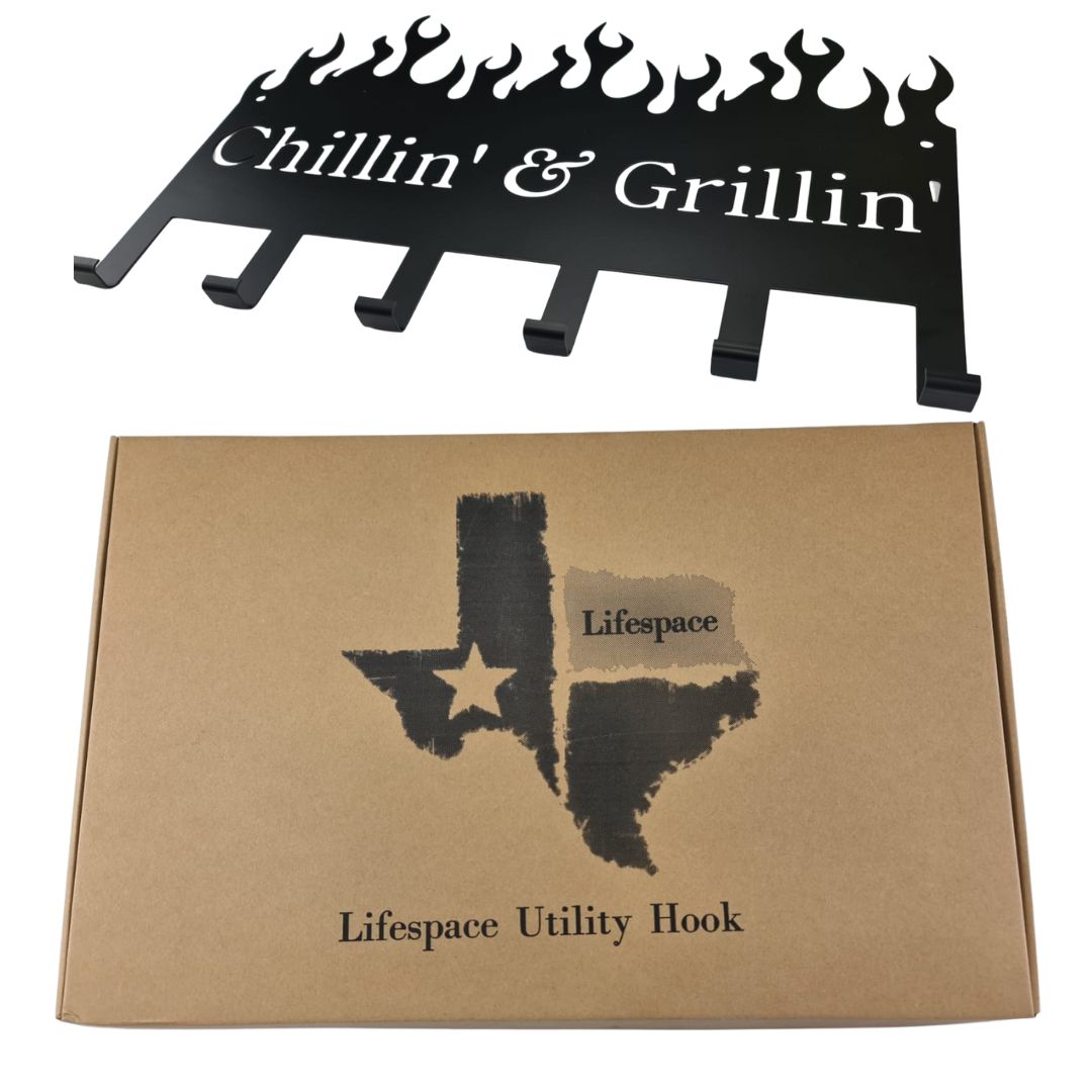 Lifespace 'Chillin' & Grillin' 6 Hook Grill Patio Utility Rack