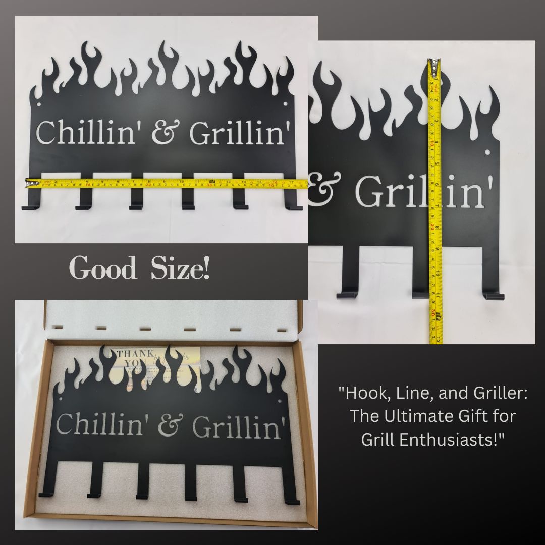 Lifespace 'Chillin' & Grillin' 6 Hook Grill Patio Utility Rack