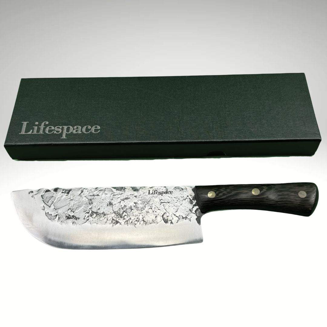 Lifespace 7.5in Hammer Forged Chef Cleaver