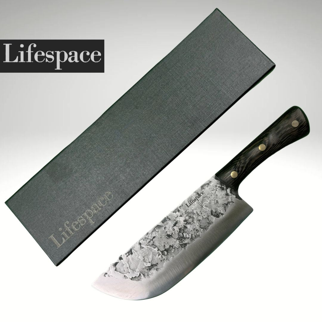 Lifespace 7.5in Hammer Forged Chef Cleaver