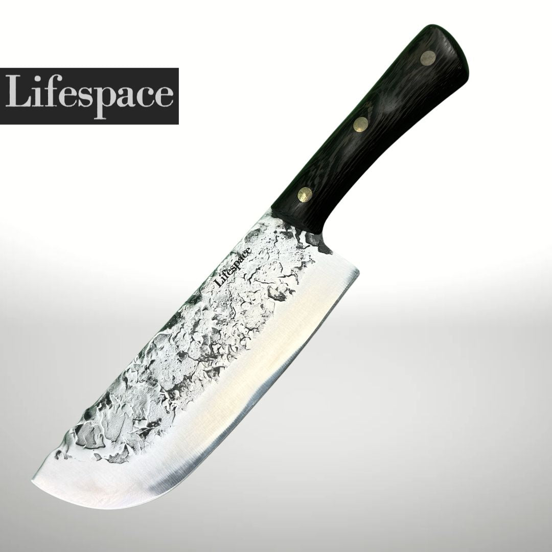 Lifespace 7.5in Hammer Forged Chef Cleaver