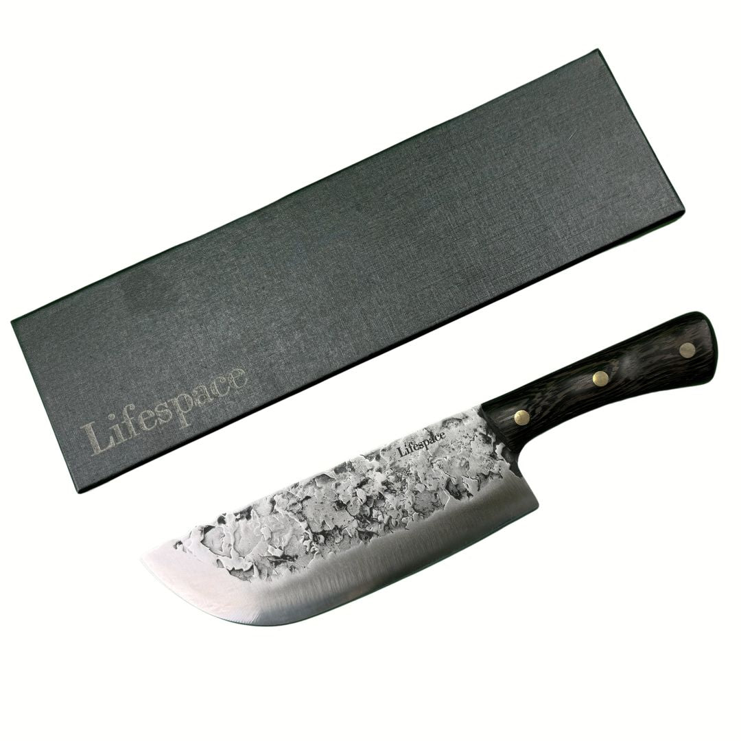 Lifespace 7.5in Hammer Forged Chef Cleaver