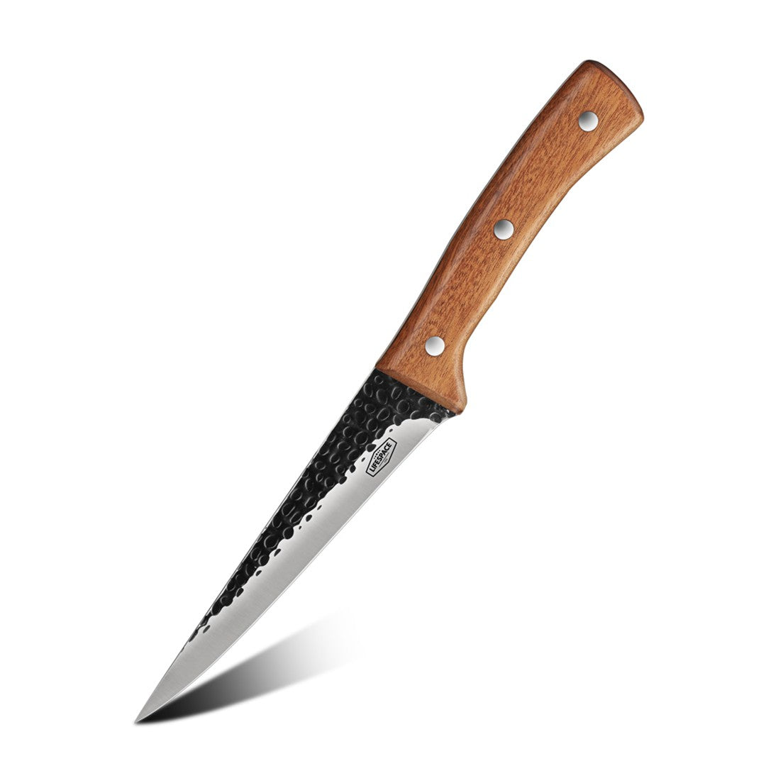 Lifespace 6'' Pointed 'Texas Toothpick' Filleting Knife with Rosewood Handle & Sheath
