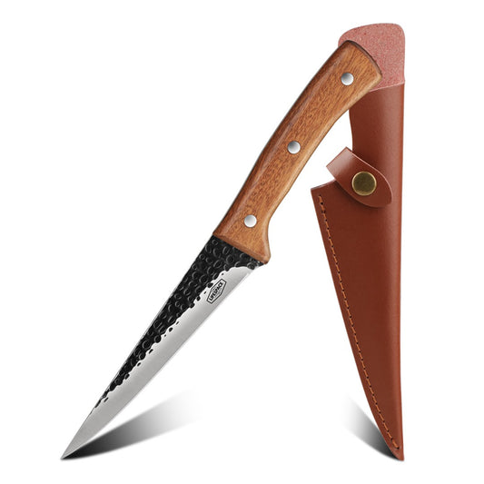 Lifespace 6'' Pointed 'Texas Toothpick' Filleting Knife with Rosewood Handle & Sheath