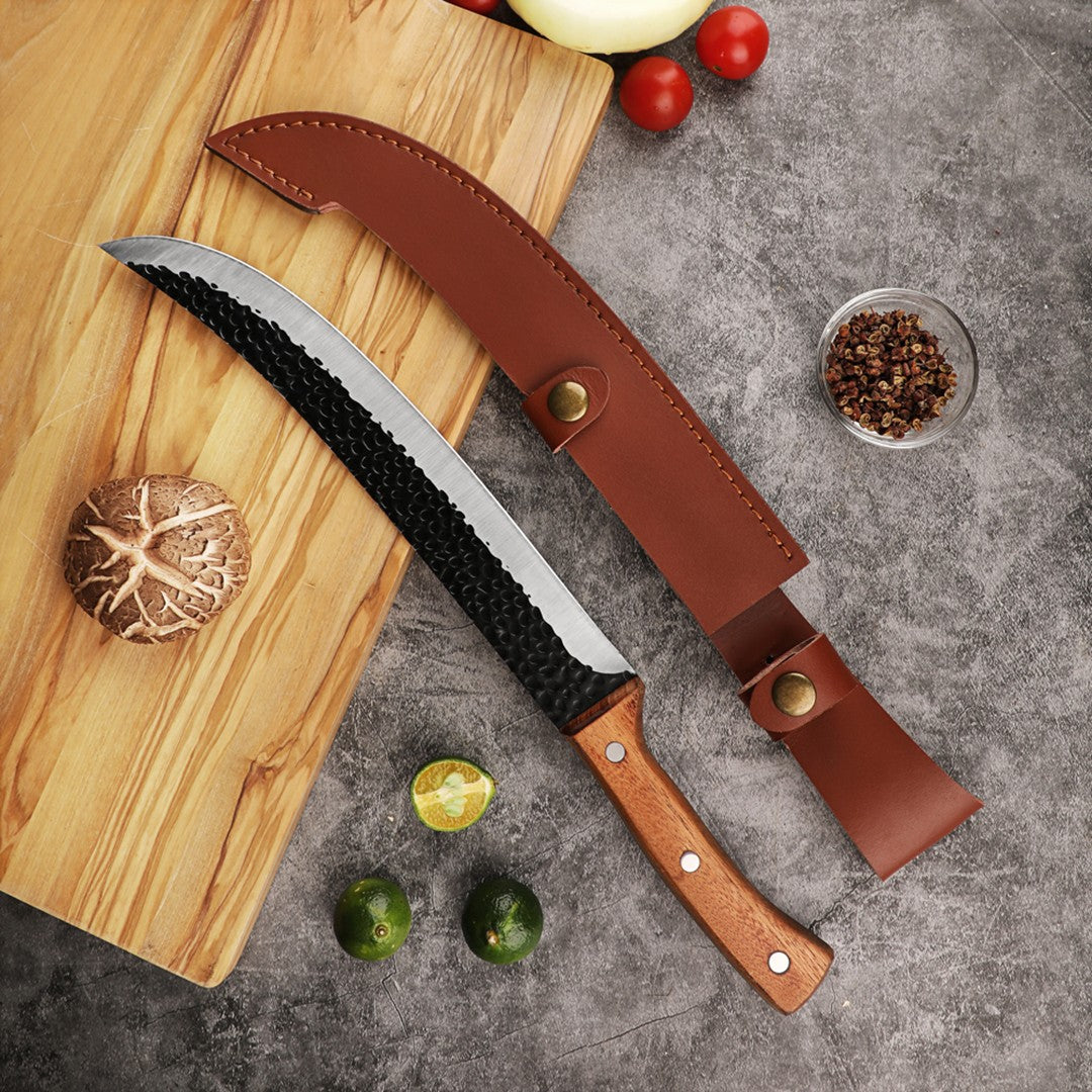 Lifespace 10'' Slaughter Knife with Rosewood Handle & Sheath
