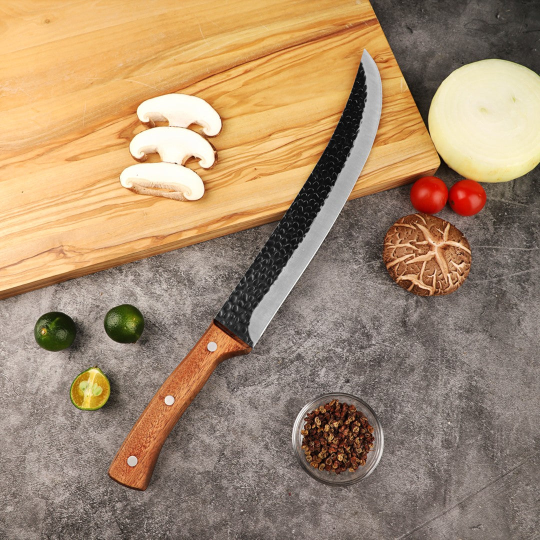 Lifespace 10'' Slaughter Knife with Rosewood Handle & Sheath