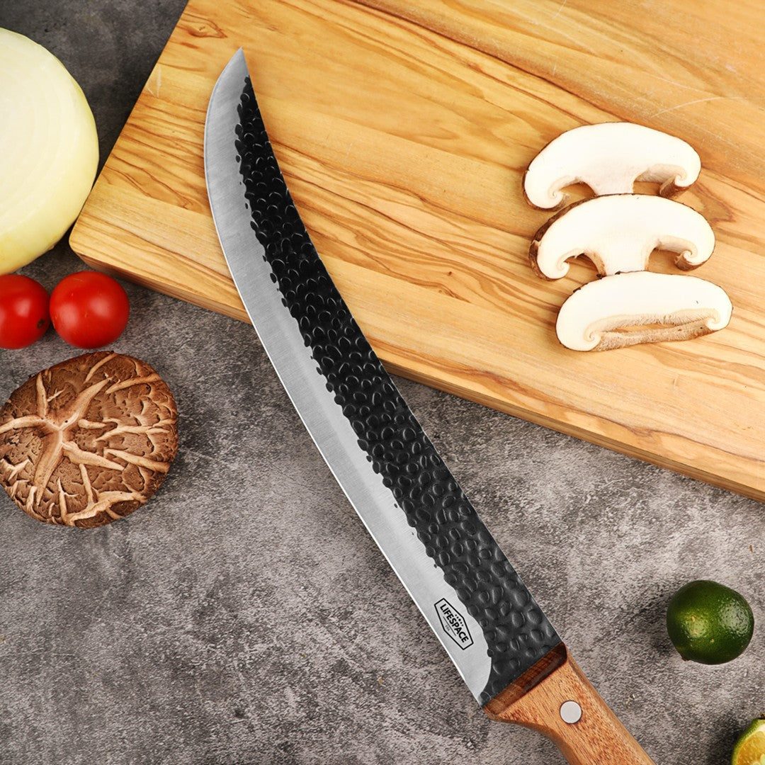 Lifespace 10'' Slaughter Knife with Rosewood Handle & Sheath