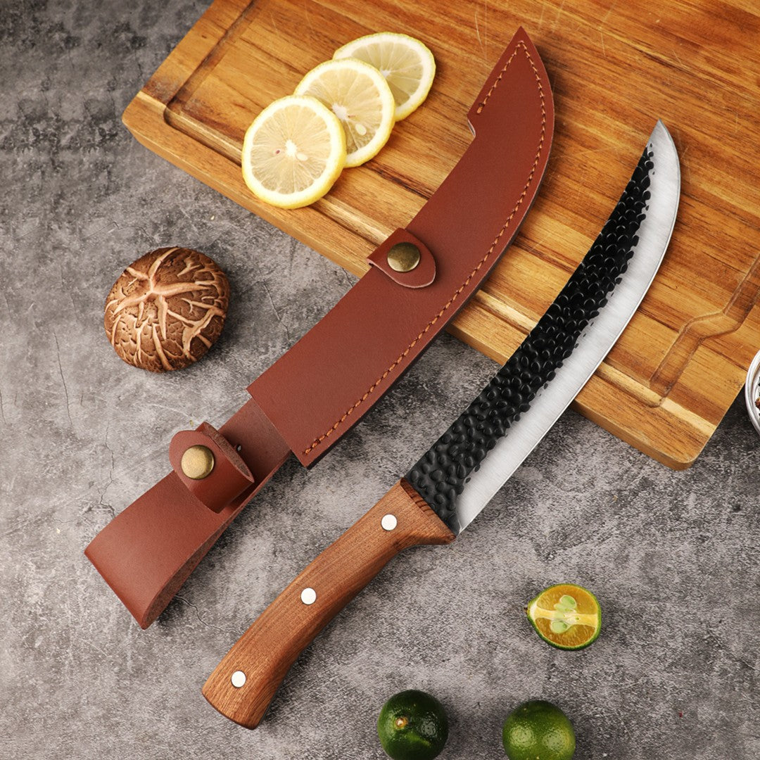 Lifespace 8'' Slaughter Knife with Rosewood Handle & Sheath