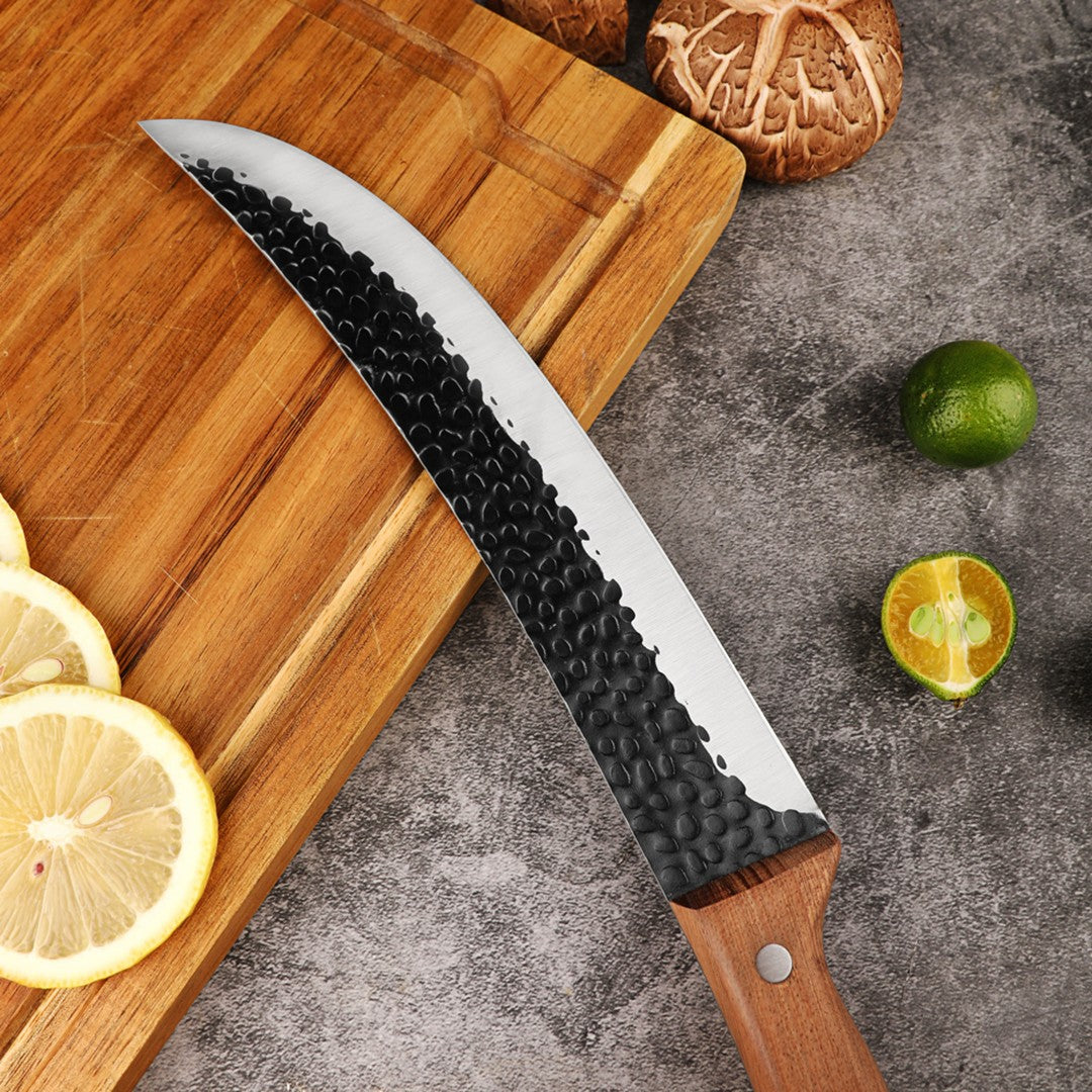 Lifespace 8'' Slaughter Knife with Rosewood Handle & Sheath