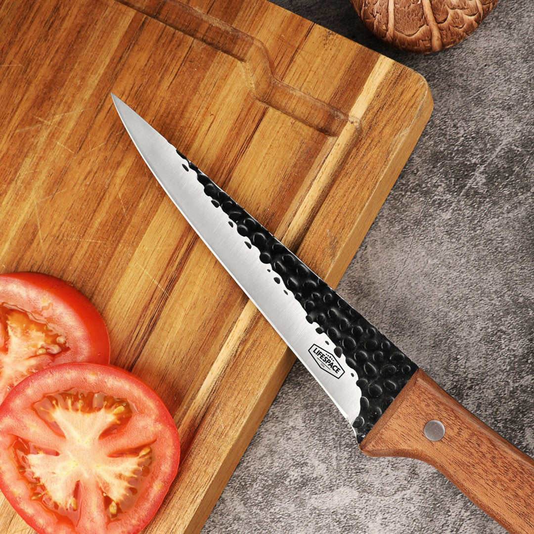 Lifespace 6'' Pointed 'Texas Toothpick' Filleting Knife with Rosewood Handle & Sheath