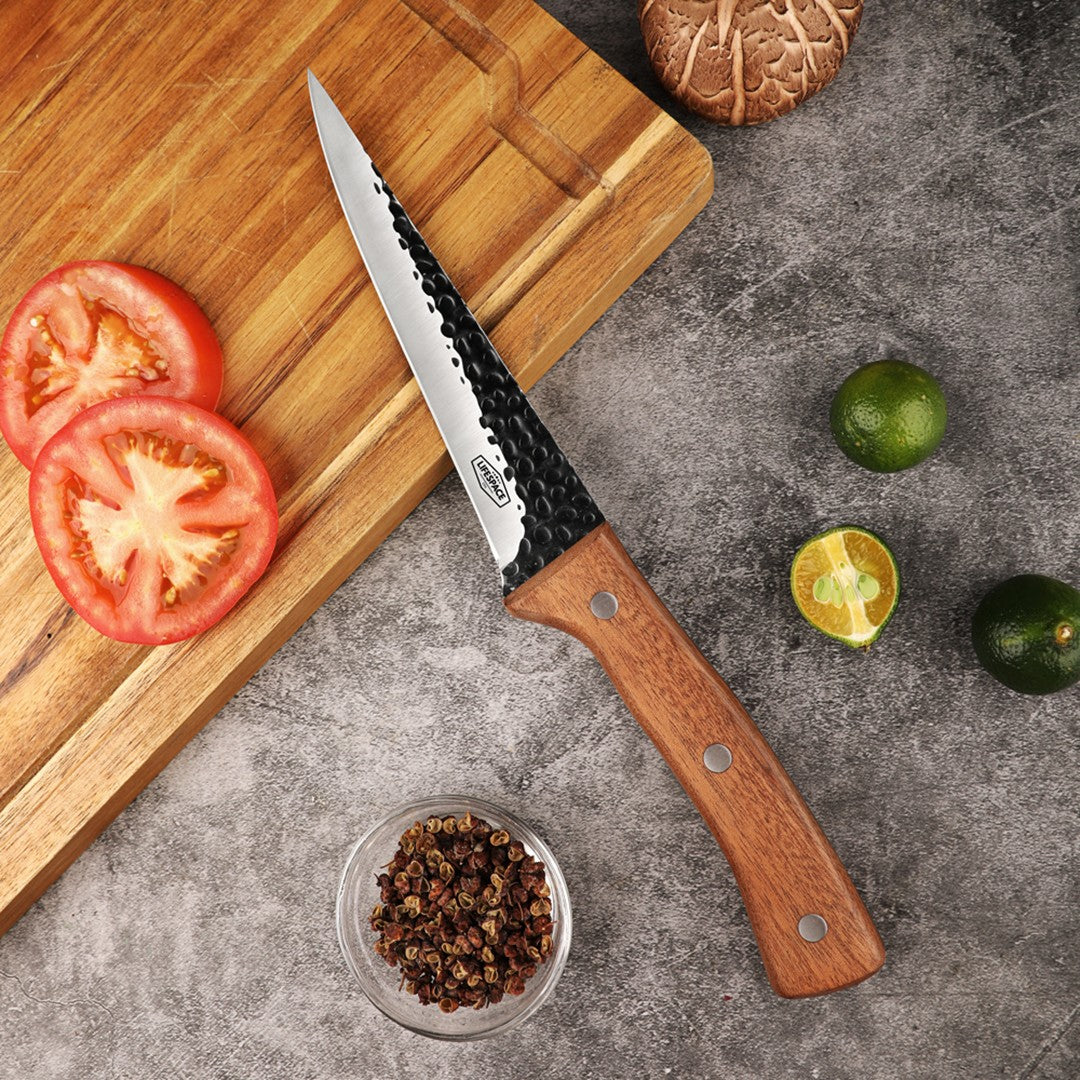 Lifespace 6'' Pointed 'Texas Toothpick' Filleting Knife with Rosewood Handle & Sheath