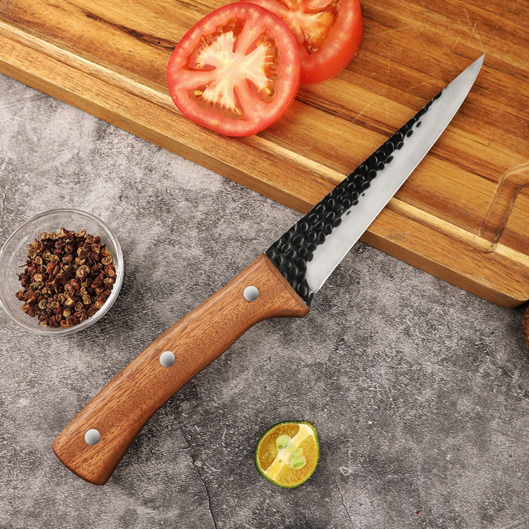 Lifespace 6'' Pointed 'Texas Toothpick' Filleting Knife with Rosewood Handle & Sheath