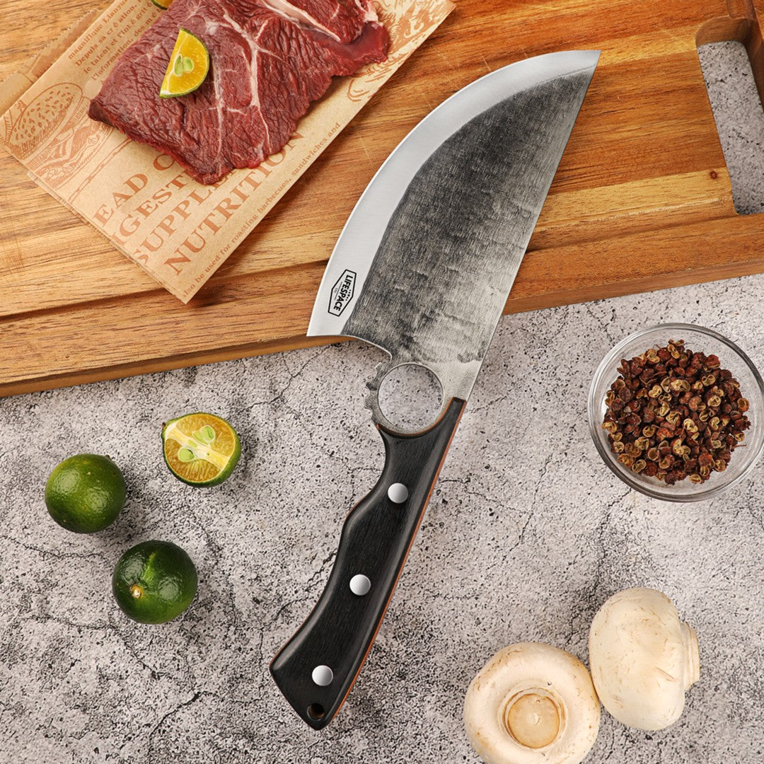Lifespace 5,5" Forged Meat Cleaver with Sheath