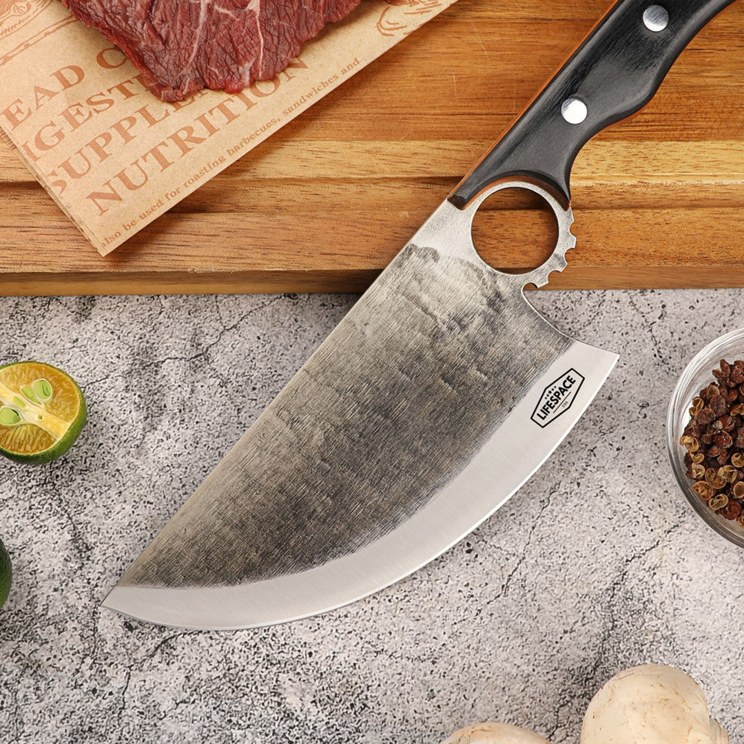 Lifespace 5,5" Forged Meat Cleaver with Sheath