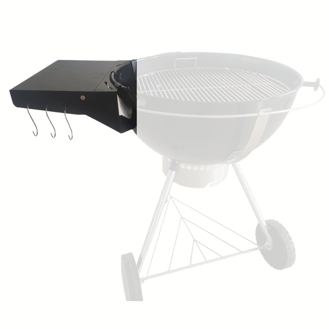 Lifespace Kettle Grill Folding Extension Table with Six Utility Hooks