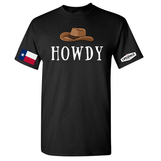 Lifespace Premium Cotton-Poly Blend Crewneck T-shirt "Howdy"