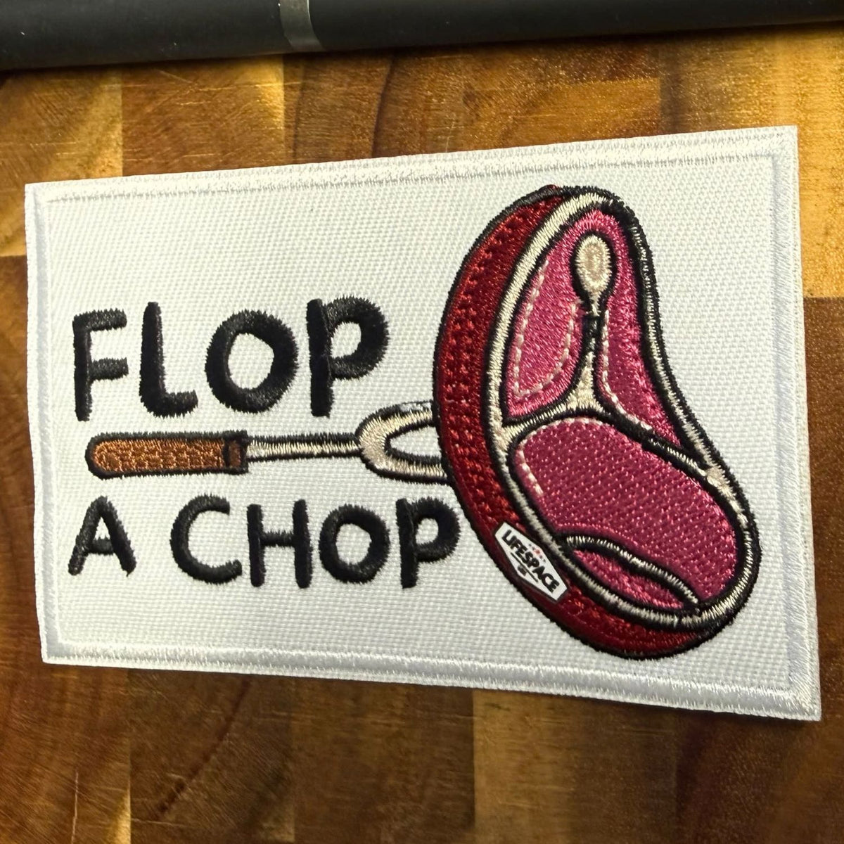 Lifespace 4" "Flop A Chop" Embroidered Iron-on Patch