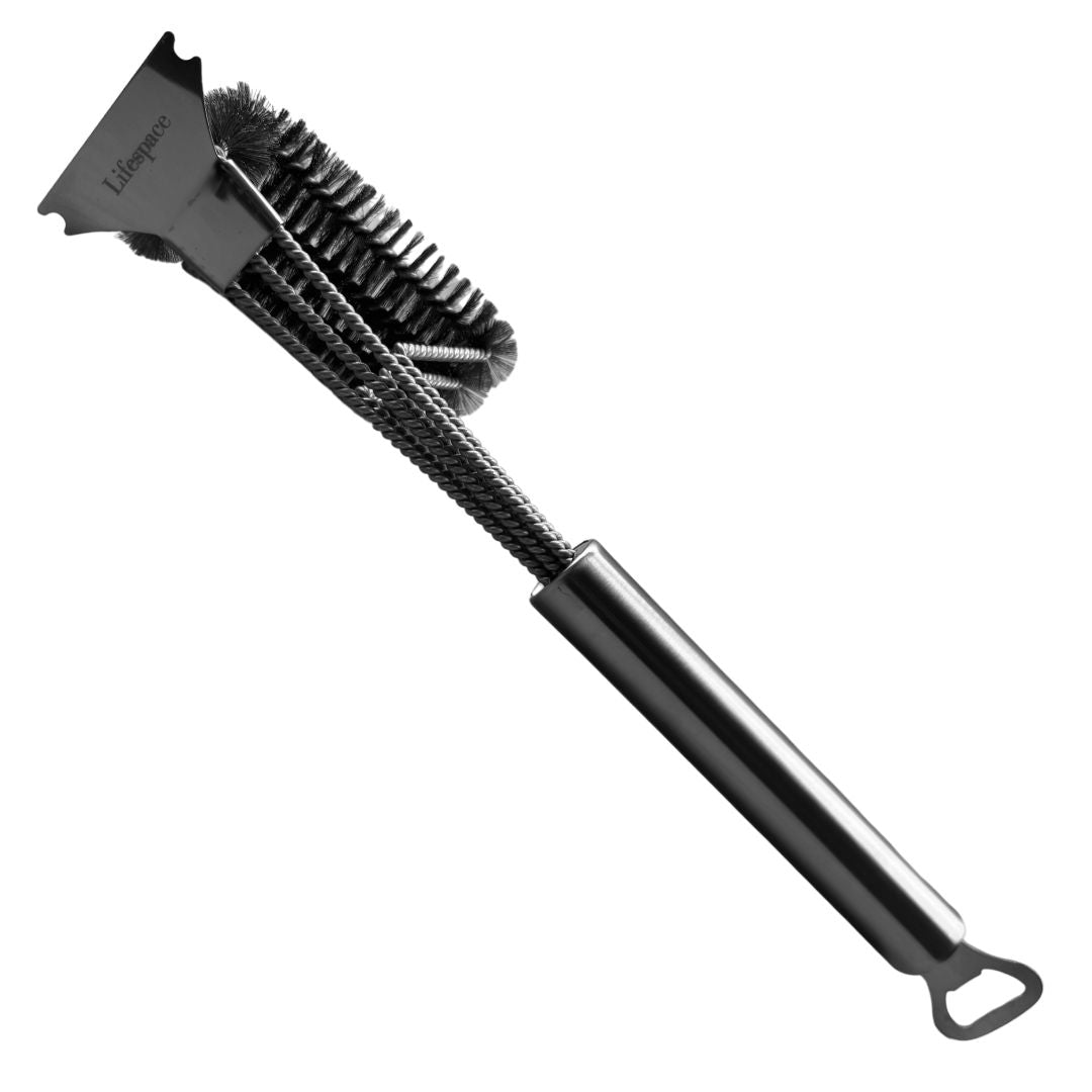 Lifespace Grid Cleaning Brush with Scraper & Bottle Opener