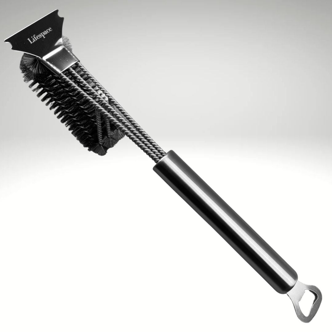 Lifespace Grid Cleaning Brush with Scraper & Bottle Opener