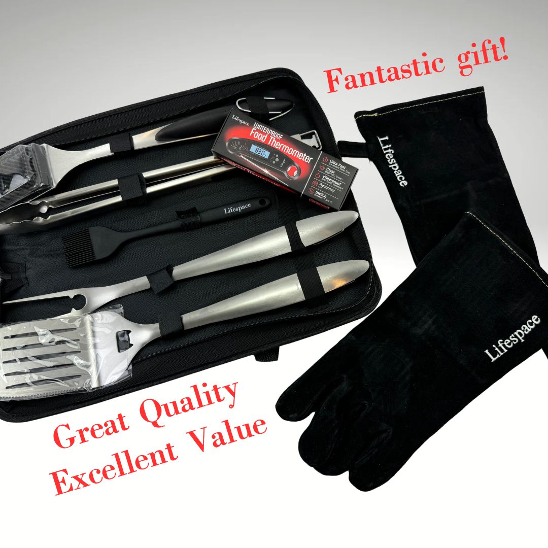 Lifespace Black November Black Friday Premium Grill Tool Bundle Kit