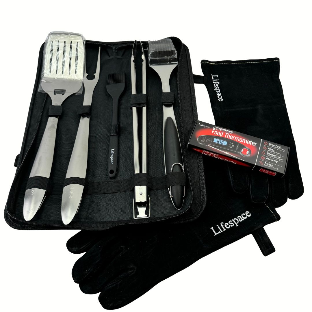 Lifespace Black November Black Friday Premium Grill Tool Bundle Kit