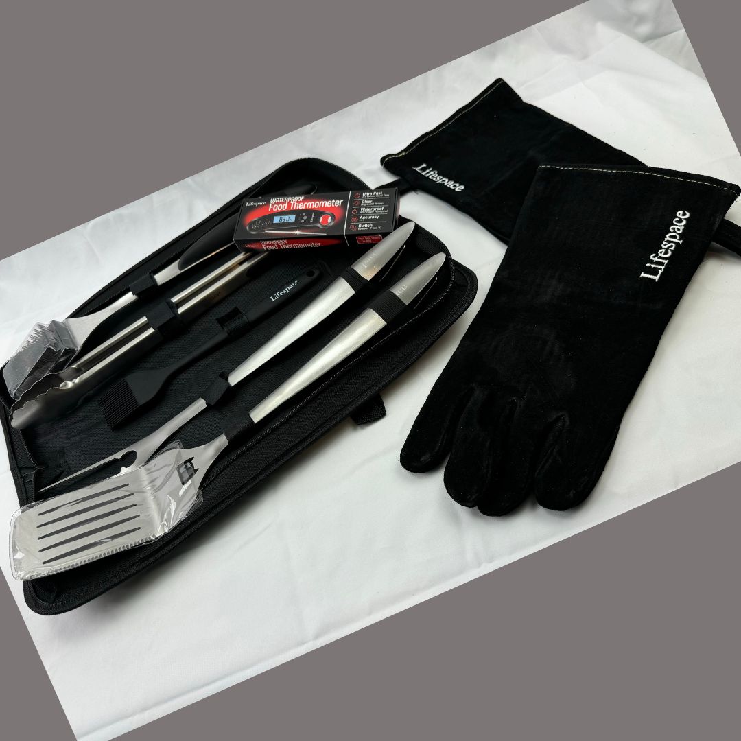 Lifespace Black November Black Friday Premium Grill Tool Bundle Kit