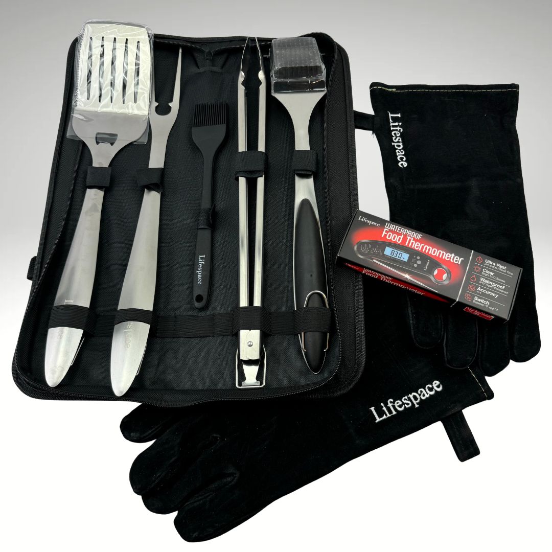 Lifespace Black November Black Friday Premium Grill Tool Bundle Kit