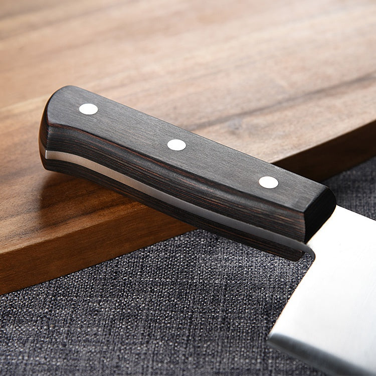 Lifespace 7" Stainless Steel Meat Chopping Cleaver with Pakkawood Handle
