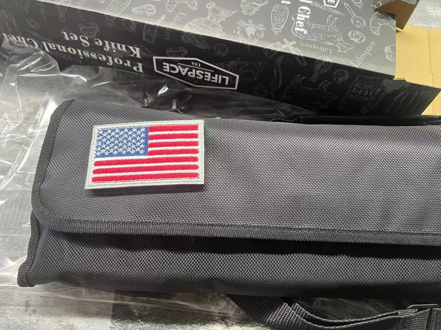 Lifespace Premium Professional 9pc Chef Knife & Tool Set with Knife Roll