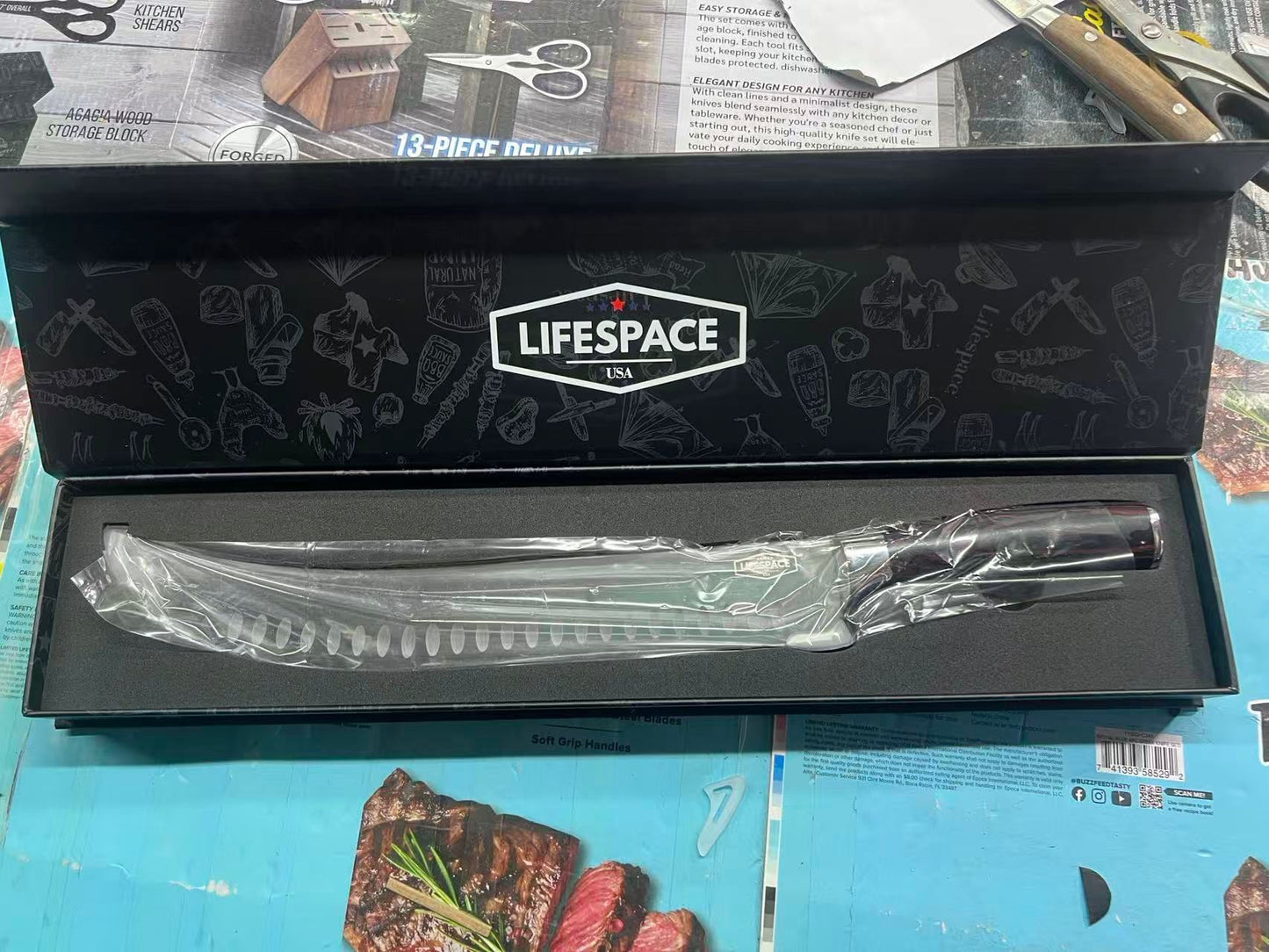 Lifespace 12" Slaughter Carving Knife in Gift Box