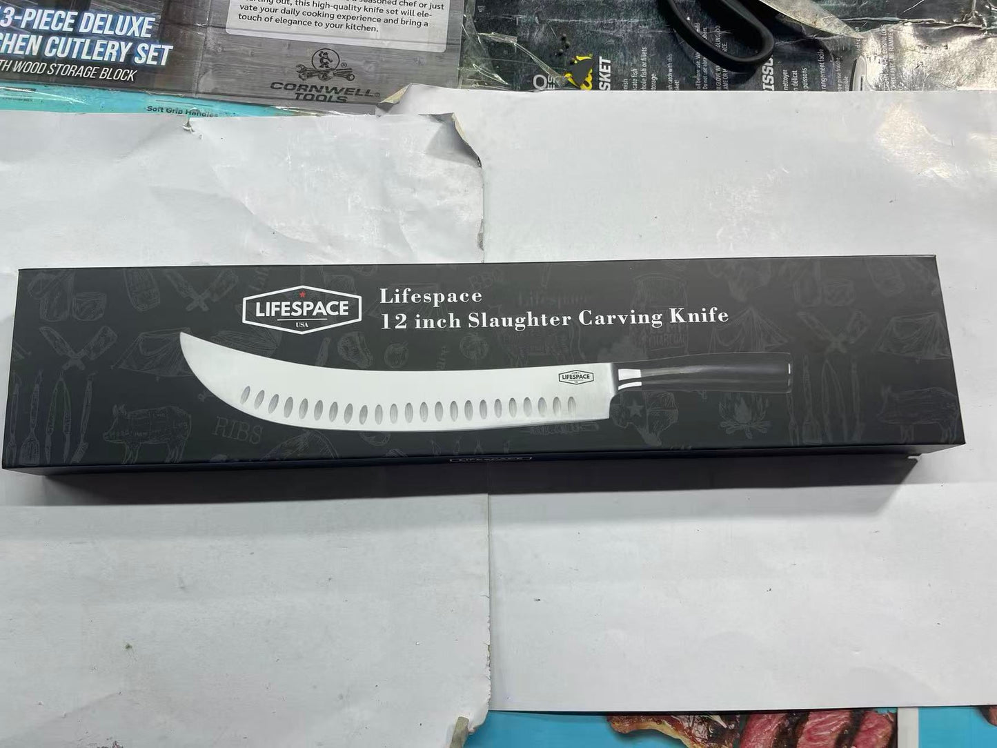 Lifespace 12" Slaughter Carving Knife in Gift Box