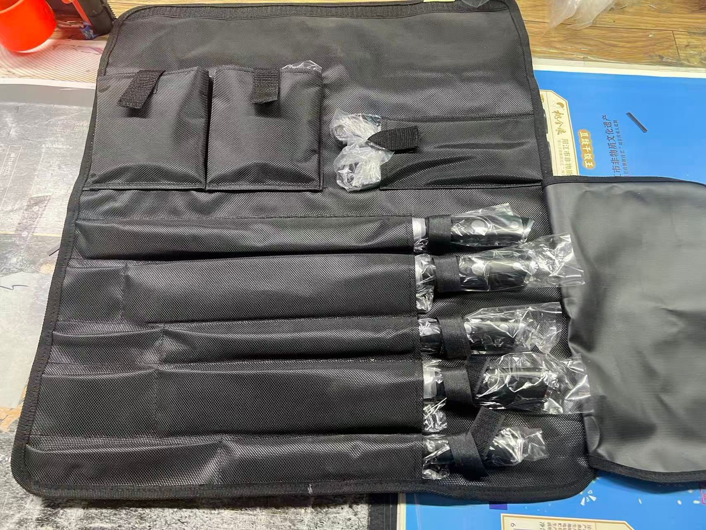 Lifespace Premium Professional 9pc Chef Knife & Tool Set with Knife Roll