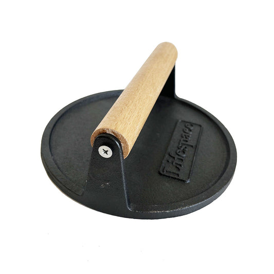 Lifespace Cast Iron Smash Burger Press - Round