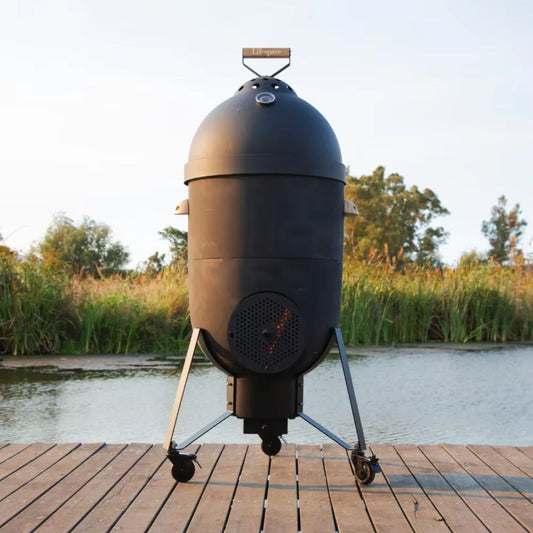 Lifespace Premium Range Kamado 5-in-1 Ceramic & Steel 21" Rocket Stove Grill / Fire Pit / Smoker / Oven