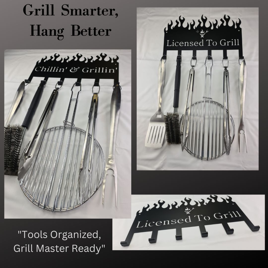 Lifespace 'Licensed to Grill' 6 Hook Grill Patio Utility Rack