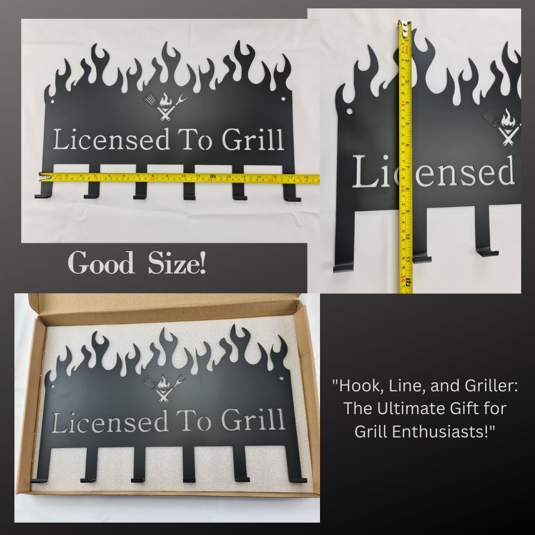 Lifespace 'Licensed to Grill' 6 Hook Grill Patio Utility Rack