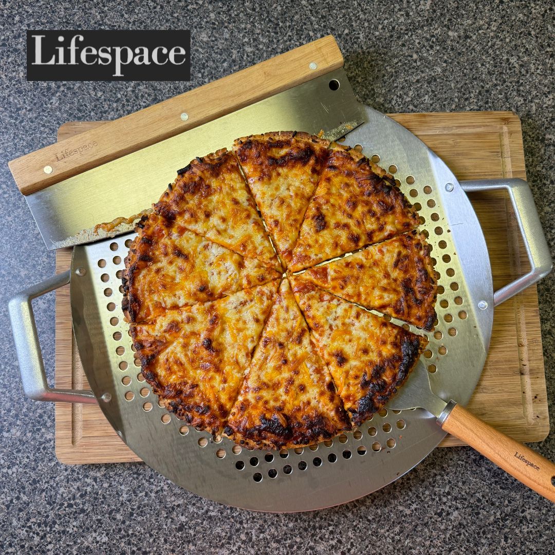 Lifespace Stainless Steel Pizza Plate/ Grill Topper