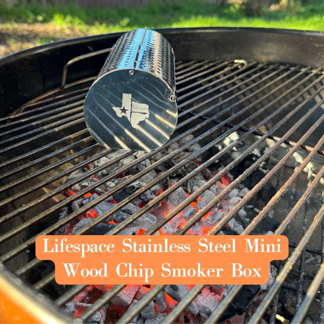 Lifespace Stainless Steel Mini Wood Chip Smoker Box - 2 pack