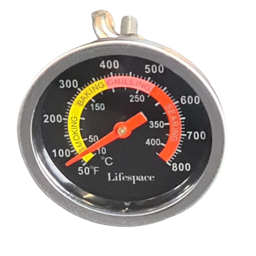 Lifespace Universal Replacement Grill / Smoker Thermometer - Color Face