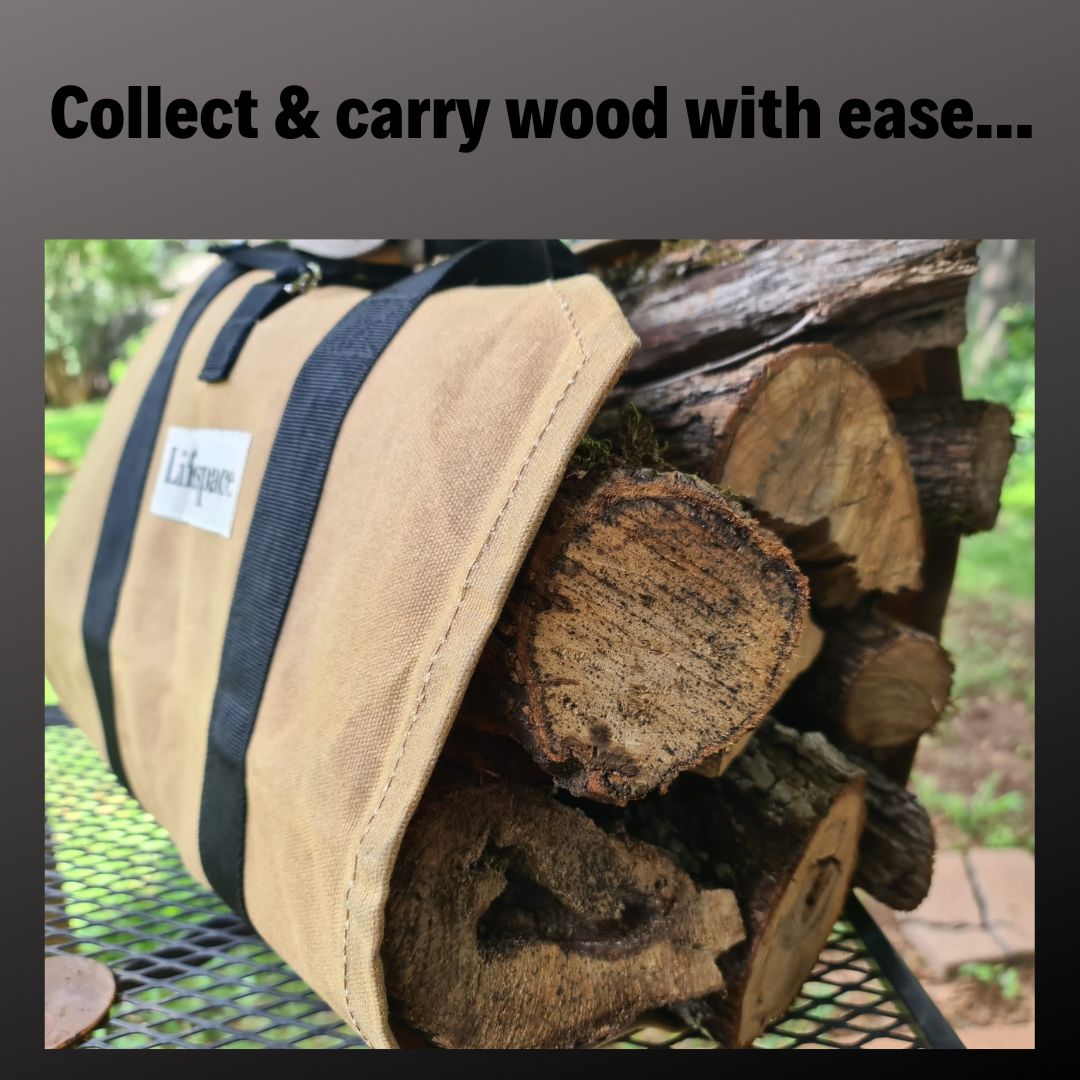 Lifespace Quality Firewood Log Holder & Carrier Bag Bundle