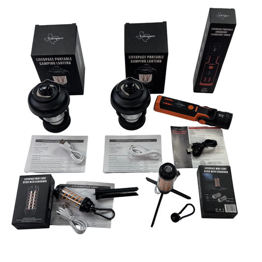 Lifespace Adventure Lighting Kit™ – Rechargeable Emergency Torch, Mini Light Sticks & Camping Lanterns