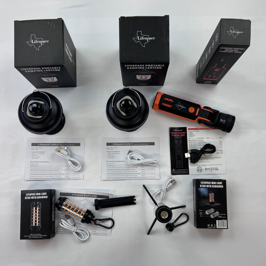 Lifespace Adventure Lighting Kit™ – Rechargeable Emergency Torch, Mini Light Sticks & Camping Lanterns