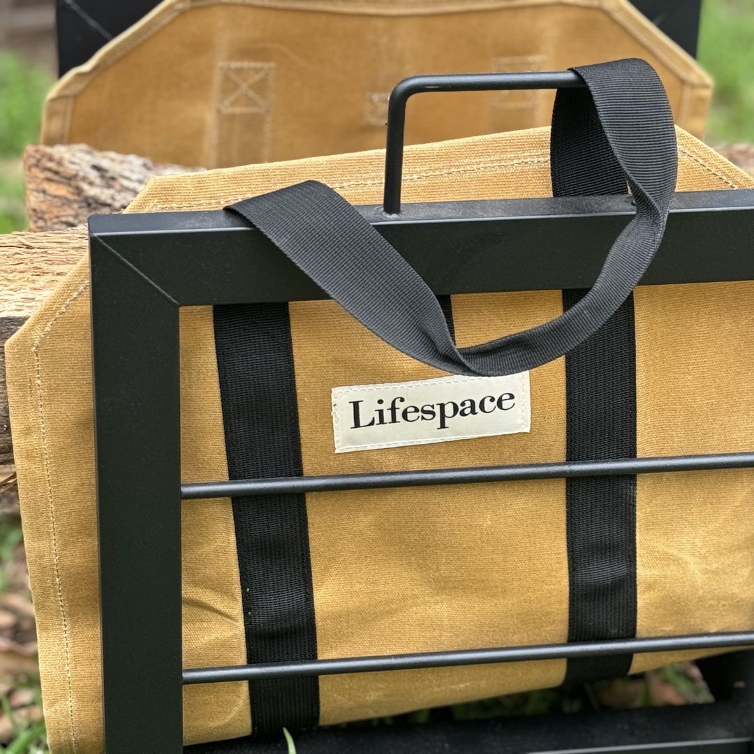 Lifespace Quality Firewood Log Holder & Carrier Bag Bundle