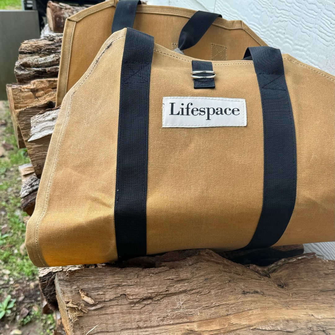 Lifespace Quality Firewood Log Holder & Carrier Bag Bundle