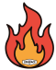 Lifespace 4" "Tall Flame" Embroidered Iron-on Patch