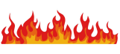 Lifespace 4" "Wide-Flames" Embroidered Iron-on Patch