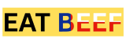 Lifespace 4" "Eat Beef" Embroidered Iron-on Patch