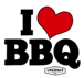 Lifespace 4" "I Love BBQ" Embroidered Iron-on Patch